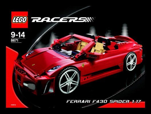 Notice / Instructions de Montage - LEGO - 8671 - Ferrari F430 Spider 1:17: Page 1