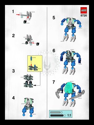 Notice / Instructions de Montage - LEGO - 8726 - Dalu: Page 1