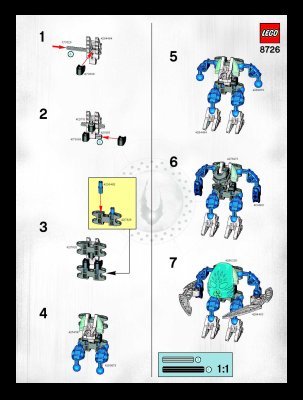 Notice / Instructions de Montage - LEGO - 8726 - Dalu: Page 1