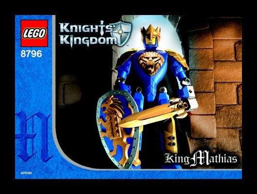 Notice / Instructions de Montage - LEGO - 8796 - King Mathias: Page 1