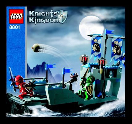 Notice / Instructions de Montage - LEGO - 8801 - Knights' Attack Barge: Page 1