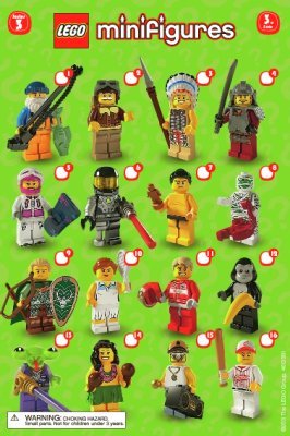 Notice / Instructions de Montage - LEGO - Minifigures - 8803 - LEGO® Minifigures, Series 3: Page 1