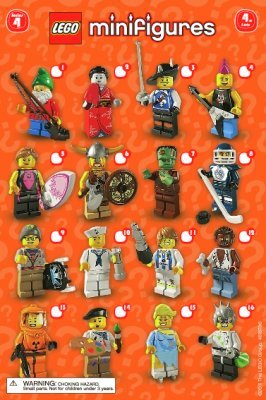 Notice / Instructions de Montage - LEGO - Minifigures - 8804 - LEGO® Minifigures, Series 4: Page 1