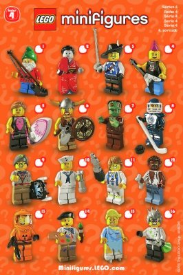 Notice / Instructions de Montage - LEGO - Minifigures - 8804 - LEGO® Minifigures, Series 4: Page 1