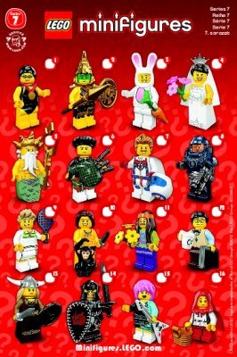 Notice / Instructions de Montage - LEGO - Minifigures - 8831 - LEGO® Minifigures, Series 7: Page 1