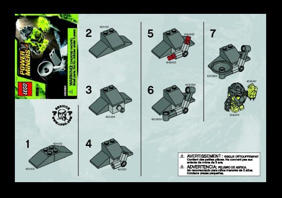 Notice / Instructions de Montage - LEGO - 8908 - Monster Launcher: Page 1