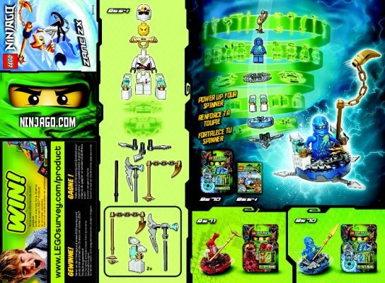 Notice / Instructions de Montage - LEGO - 9554 - Zane ZX: Page 1