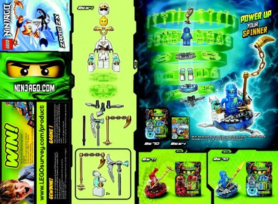 Notice / Instructions de Montage - LEGO - 9554 - Zane ZX: Page 1