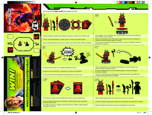 Notice / Instructions de Montage - LEGO - 9566 - Samurai X: Page 1