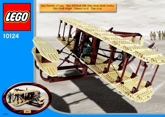 Notice / Instructions de Montage - LEGO - 10124 - Wright Flyer: Page 1