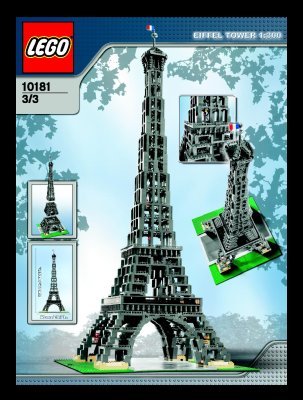 Notice / Instructions de Montage - LEGO - 10181 - The Eiffel Tower 1:300: Page 1