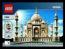 Notice / Instructions de Montage - LEGO - 10189 - Build the breathtaking Taj Mahal!: Page 1