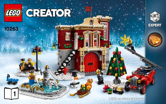 Notice / Instructions de Montage - LEGO - 10263 - Winter Village Fire Station: Page 1