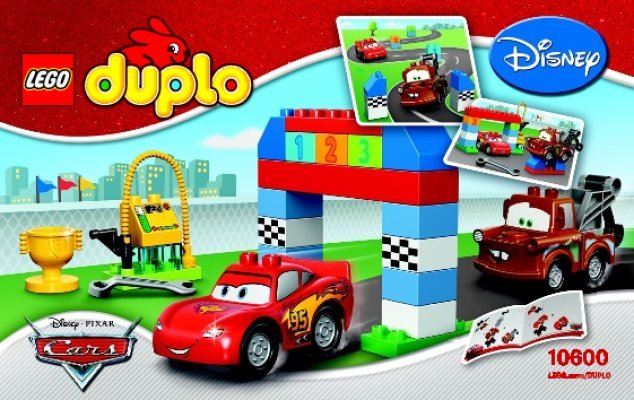 Notice / Instructions de Montage - LEGO - DUPLO - 10600 - La course classique Disney Pixar Cars™: Page 1