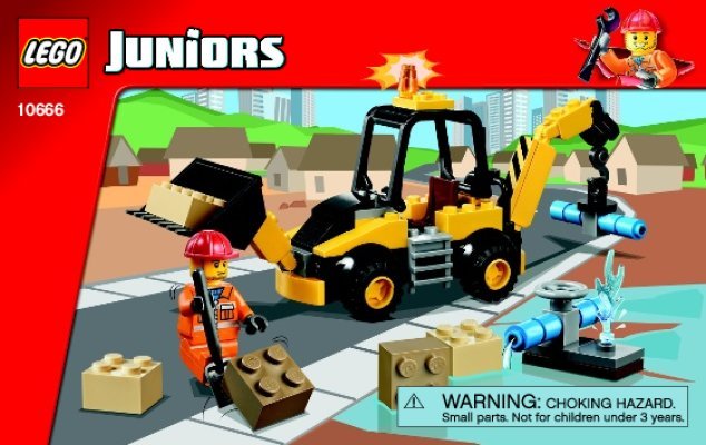 Notice / Instructions de Montage - LEGO - Juniors - 10666 - La pelleteuse: Page 1