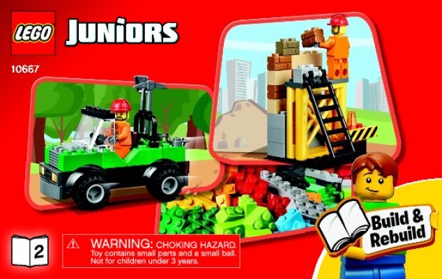 Notice / Instructions de Montage - LEGO - Juniors - 10667 - Boîte de construction du chantier: Page 1