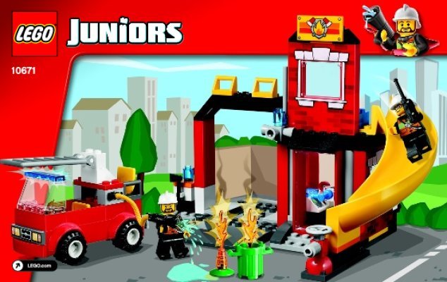 Notice / Instructions de Montage - LEGO - Juniors - 10671 - La caserne des pompiers: Page 1