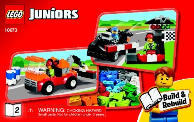 Notice / Instructions de Montage - LEGO - Juniors - 10673 - Grande boîte du rallye automobile: Page 1