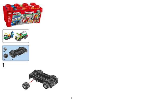 Notice / Instructions de Montage - LEGO - Juniors - 10673 - Grande boîte du rallye automobile: Page 1