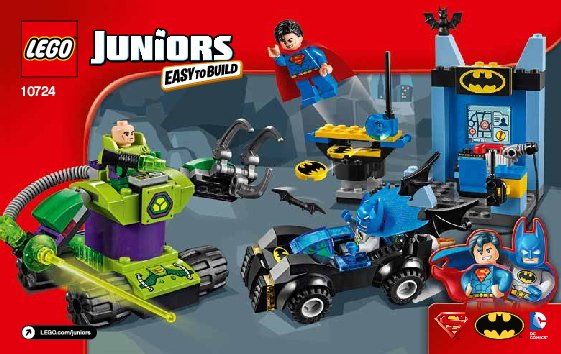 Notice / Instructions de Montage - LEGO - Juniors - 10724 - Batman™ et Superman™ contre Lex Luthor™: Page 1