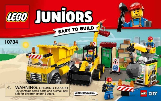 Notice / Instructions de Montage - LEGO - Juniors - 10734 - Le chantier de démolition: Page 1