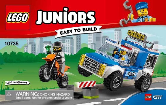 Notice / Instructions de Montage - LEGO - Juniors - 10735 - L'arrestation du bandit: Page 1