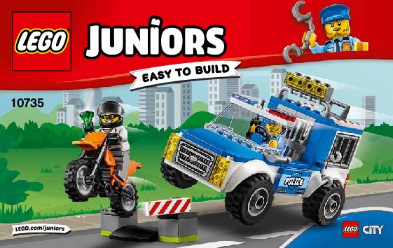 Notice / Instructions de Montage - LEGO - Juniors - 10735 - L'arrestation du bandit: Page 1