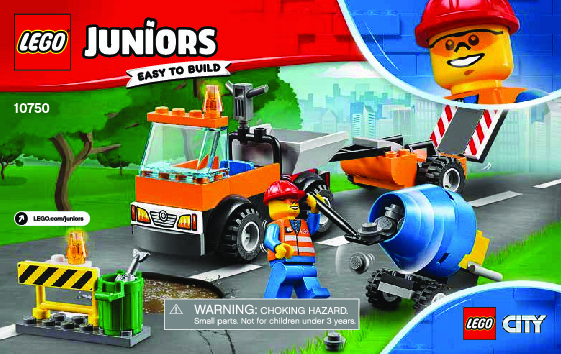 Notice / Instructions de Montage - LEGO - 10750 - Road Repair Truck: Page 1