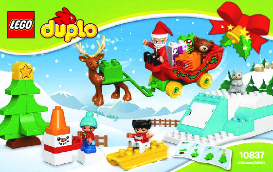 Notice / Instructions de Montage - LEGO - DUPLO - 10837 - Les vacances d'hiver du Père Noël: Page 1