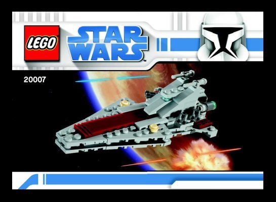 Notice / Instructions de Montage - LEGO - 20007 - Republic Attack Cruiser: Page 1