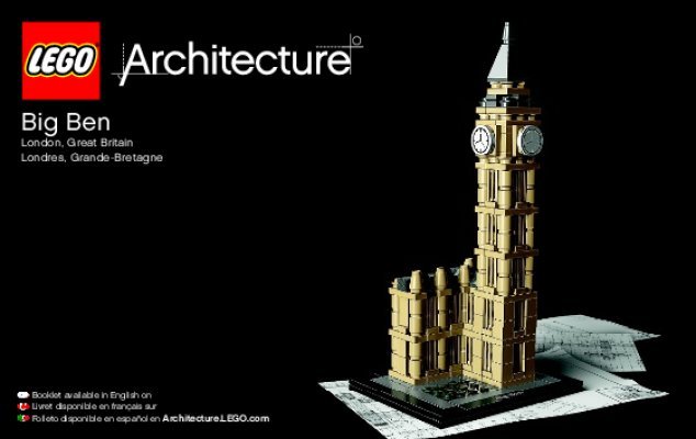 Notice / Instructions de Montage - LEGO - Architecture - 21013 - Big Ben: Page 1