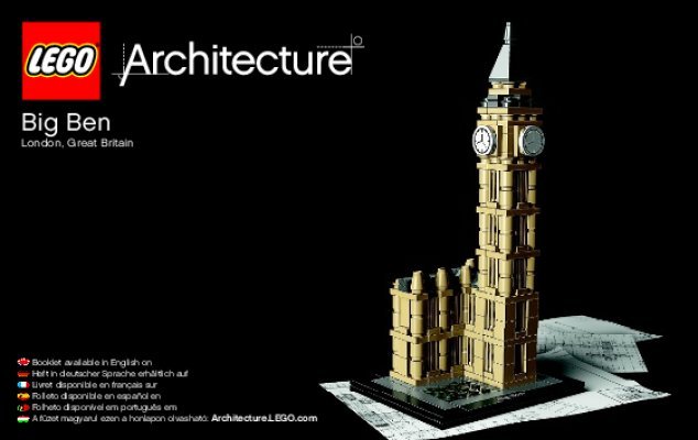 Notice / Instructions de Montage - LEGO - Architecture - 21013 - Big Ben: Page 1