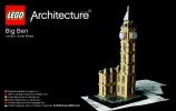 Notice / Instructions de Montage - LEGO - Architecture - 21013 - Big Ben: Page 1