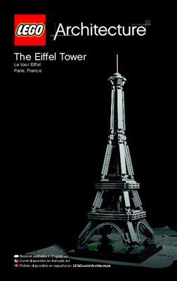 Notice / Instructions de Montage - LEGO - Architecture - 21019 - La tour Eiffel: Page 1