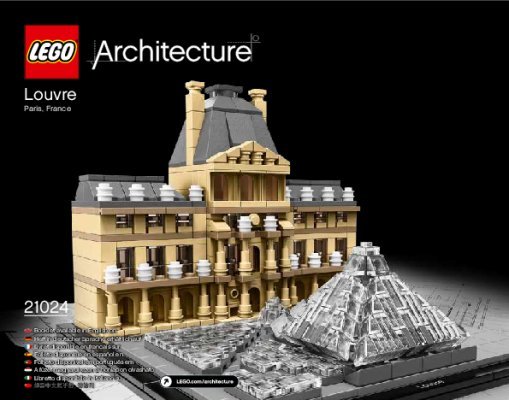 Notice / Instructions de Montage - LEGO - Architecture - 21024 - Le Louvre: Page 1