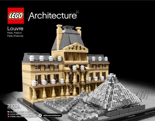 Notice / Instructions de Montage - LEGO - Architecture - 21024 - Le Louvre: Page 1