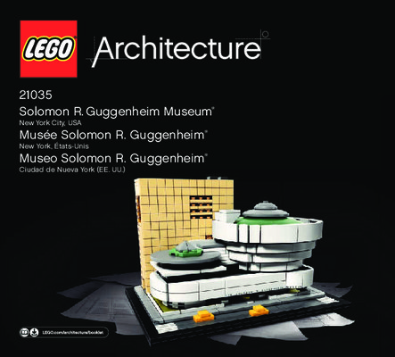 Notice / Instructions de Montage - LEGO - Architecture - 21035 - Musée Solomon R. Guggenheim: Page 1