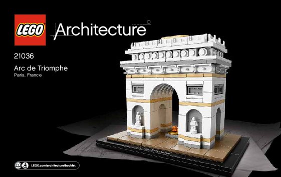 Notice / Instructions de Montage - LEGO - Architecture - 21036 - L'Arc de Triomphe: Page 1