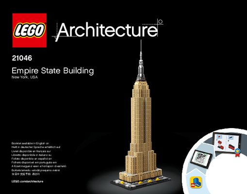 Notice / Instructions de Montage - LEGO - 21046 - Empire State Building: Page 1