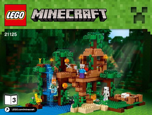 Notice / Instructions de Montage - LEGO - Minecraft - 21125 - La cabane dans l'arbre de la jungle: Page 1