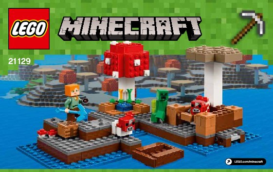 Notice / Instructions de Montage - LEGO - Minecraft - 21129 - Le biome champignon: Page 1