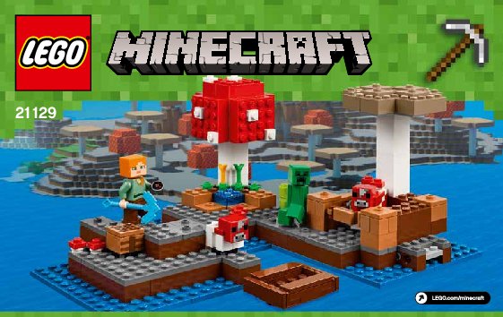 Notice / Instructions de Montage - LEGO - Minecraft - 21129 - Le biome champignon: Page 1