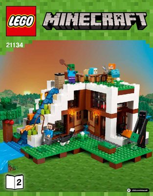 Notice / Instructions de Montage - LEGO - Minecraft - 21134 - La base sous la cascade: Page 1