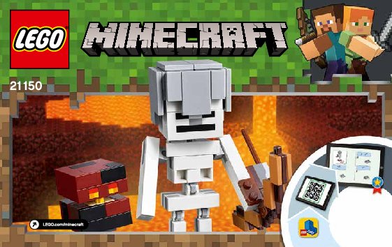 Notice / Instructions de Montage - LEGO - 21150 - Minecraft™ Skeleton BigFig with Magma Cu: Page 1