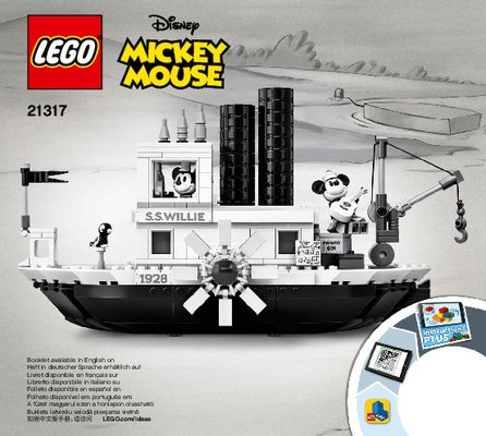 Notice / Instructions de Montage - LEGO - 21317 - Steamboat Willie: Page 1