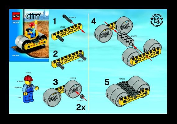 Notice / Instructions de Montage - LEGO - 30003 - Steam Roller: Page 1