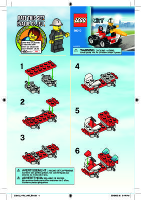 Notice / Instructions de Montage - LEGO - 30010 - Fire Chief: Page 1