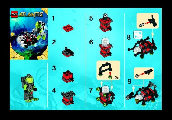 Notice / Instructions de Montage - LEGO - 30042 - Mini Sub: Page 1