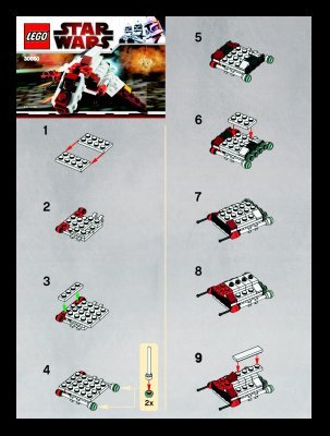 Notice / Instructions de Montage - LEGO - 30050 - Republic Attack Shuttle: Page 1