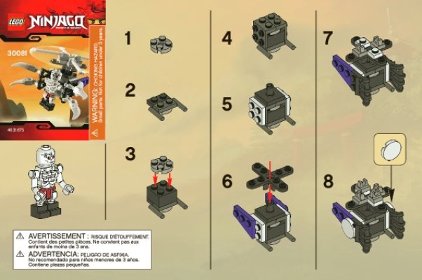 Notice / Instructions de Montage - LEGO - 30081 - Skeleton Chopper: Page 1